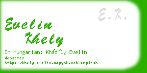 evelin khely business card